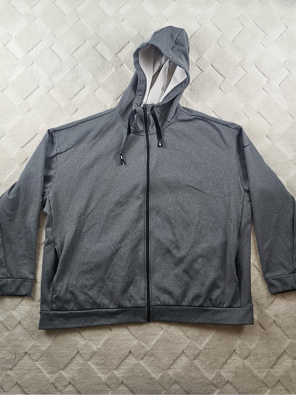 Nike Hooded Full Zip Training Jacket Womens Extra Large Gray Long Sleeve